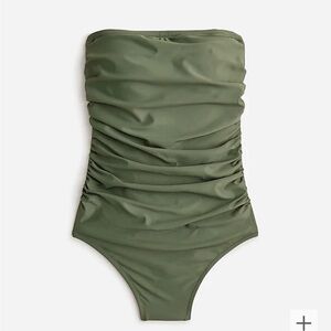 Ruched bandeau one-piece swimsuit